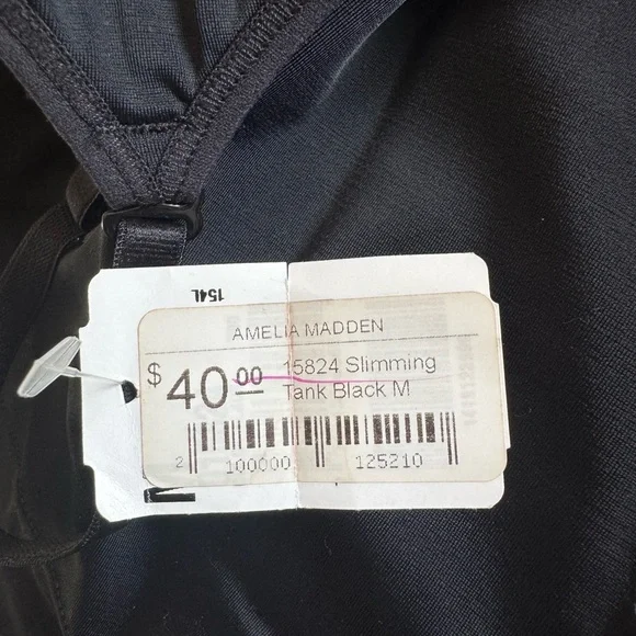 NWT Leonisa Women’s PowerSlim Secret Sculpting 2-Way Tank in black, size Medium. - Picture 10 of 14